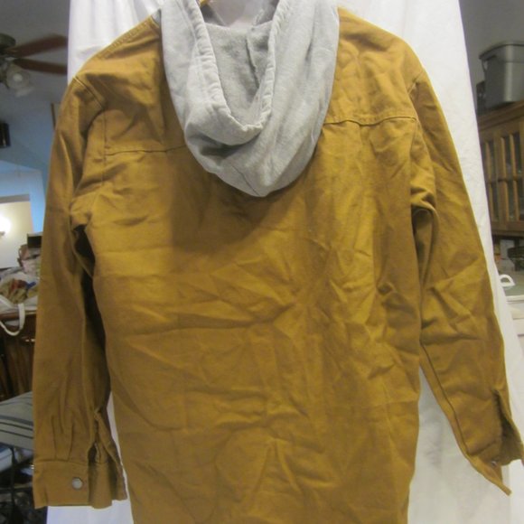 WRANGLER WORKWEAR CANVAS JACKET/SHIRT W/HOOD 2 POCKETS - Picture 3 of 9